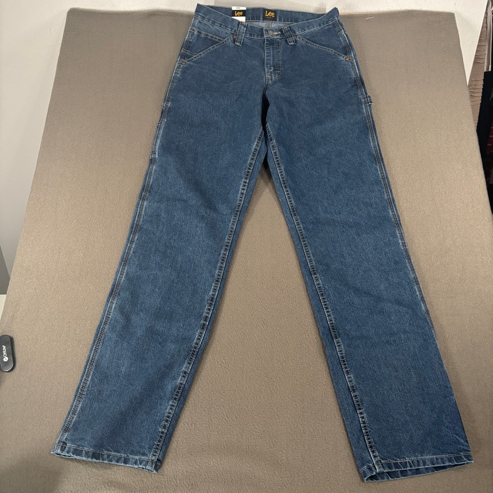 Lee Carpenter Loose Fit Straight Leg Jeans Mens 30x34 Original Stone 102887910